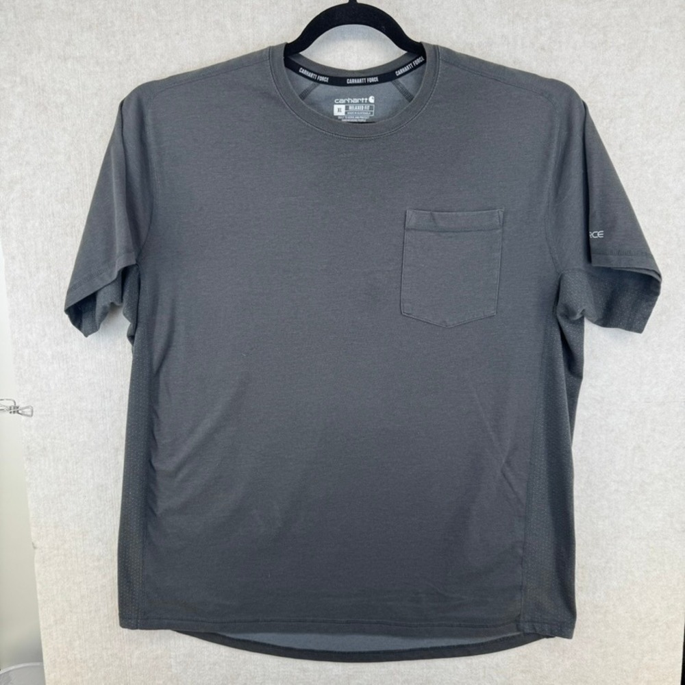 Carhartt Force Relaxed Fit Mens XL Dark Gray Short Sleeve T-Shirt Pocket
